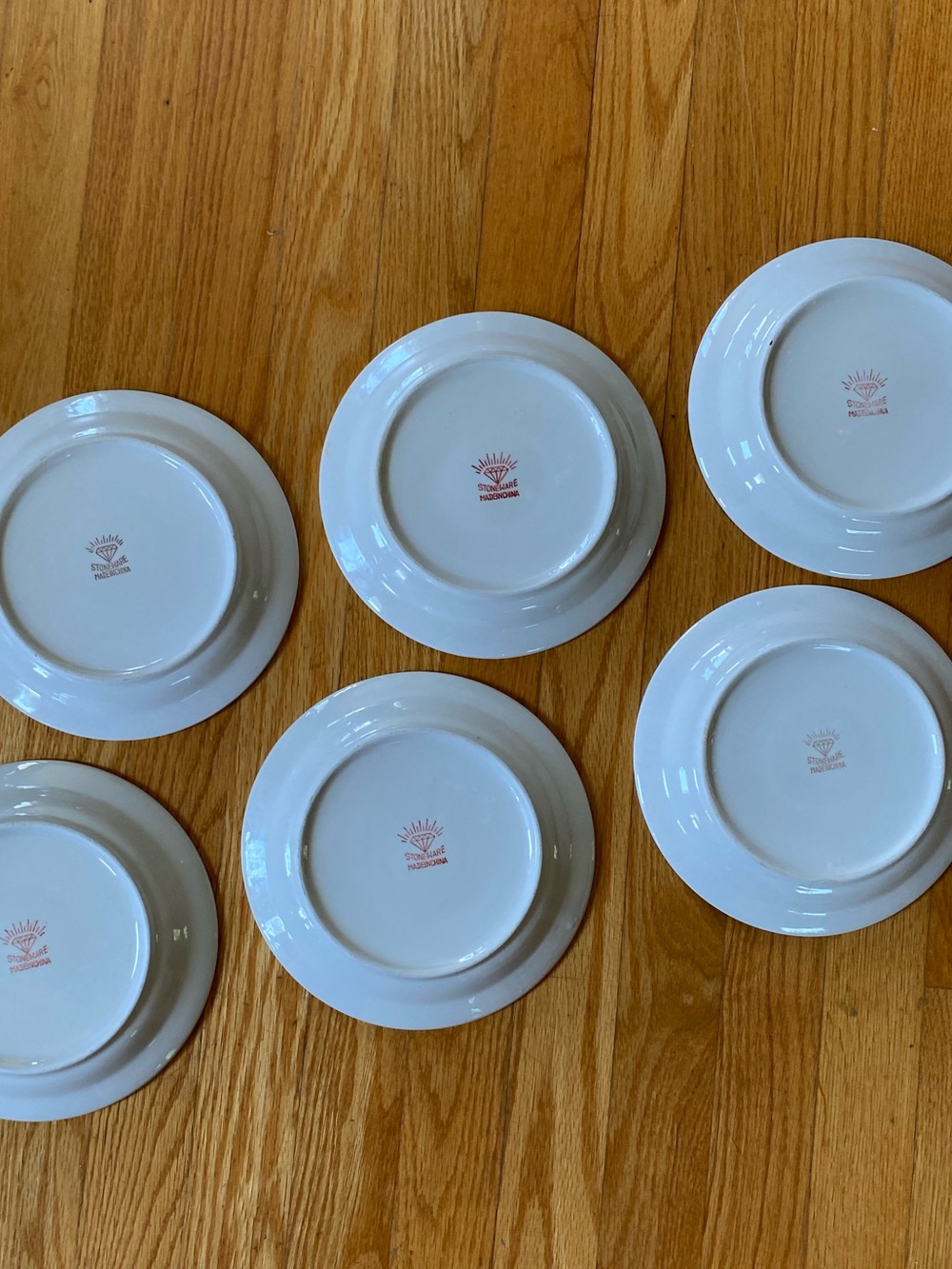 Vtg.  Stoneware Fall Autumn Floral Bread/Salad/Dessert Plates - Set of 6 LikeNew - Picture 7 of 9
